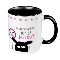 Kubek 330 ml kolorowy "40 lat minęło" - idealny prezent na urodziny.