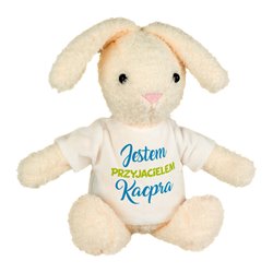 Królik z okazji narodzin dziecka - Jestem przyjacielem...- personalizacja- 28cm.