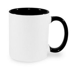 Kubek 330 ml kolorowy z Twoim zdjęciem, grafiką lub tekstem - czarny. 2