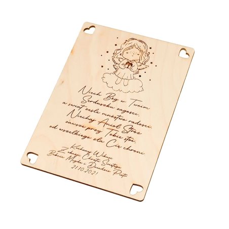 Kartka z życzeniami na Chrzest- super pamiątka z uroczystości Chrztu Świętego.