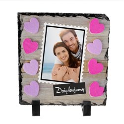 Foto granit 20 x 20 cm (płyta granitowa) z Twoim zdjęciem - podziękowania dla rodziców.