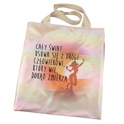 Torba holograficzna różowa- "Cały świat".