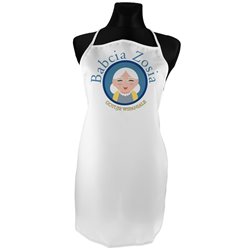 Fartuch (fartuszek) z nadrukiem na dzień babci "Babcia Zosia gotuje".