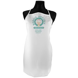 Fartuch (fartuszek) z nadrukiem na dzień babci "Babcia nigdy nie żałuje".