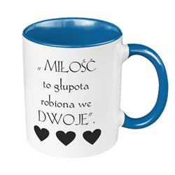 Kubek 330 ml kolorowy na Walentynki  "Miłość" 2