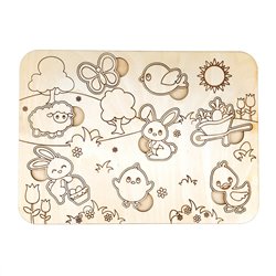 Układanka, puzzle ze sklejki- zestaw z farbami lub bez- idealny prezent z okazji Dnia Dziecka. 2