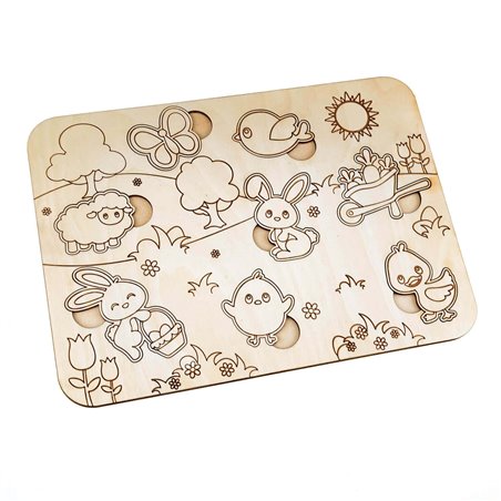 Układanka, puzzle ze sklejki- zestaw z farbami lub bez- idealny prezent z okazji Dnia Dziecka.