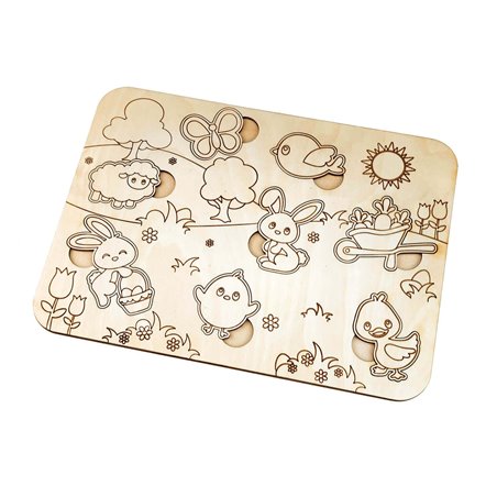 Układanka, puzzle ze sklejki- zestaw z farbami lub bez- idealny prezent z okazji Dnia Dziecka.