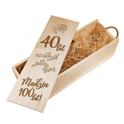 Skrzynka z grawerem duża - idealna na szampana. 2