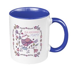"Dla kochanej mamy" - kubek 330 ml kolorowy dla mamy.