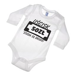 Body ze śmiesznym napisem "Uścisk 50 zł". 2