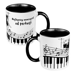 Kubek 330 ml kolorowy dla nauczyciela muzyki- perkusja.