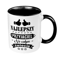Kubek 330 ml kolorowy z napisem "Najlepszy przyjaciel".