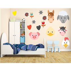 Naklejki dekoracyjne do pokoju dziecięcego "Farma - zwierzęta". 2