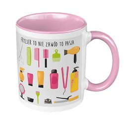 Kubek 330 ml biały "Fryzjer".