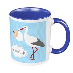 Kubek 330 ml kolorowy narodziny chłopczyk. 2