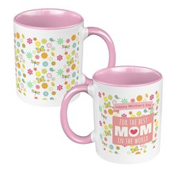 "For the best Mom in the World" - kubek 330 ml biały dla mamy idealny na prezent na dzień Matki.