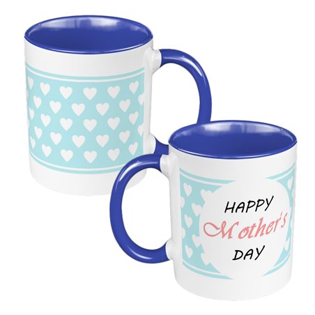 Kubek 330 ml kolorowy z nadrukiem "Happy Mother's day" - dla mamy idealny na prezent na dzień Matki.