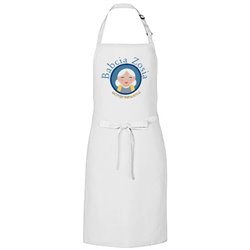 Fartuch biały z nadrukiem Babcia gotuje wspaniale - zmień imię.