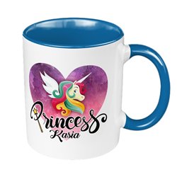 "Princess " - kubek 330 ml kolorowy dla miłośnika jednorożców. 2