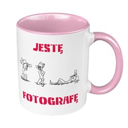 Kubek 330 ml kolorowy "Jestę fotografę- dziewczyna".