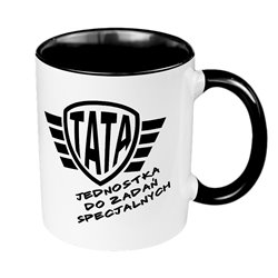 "Tata jednostka do zadań specjalnych" - kubek 330 ml kolorowy z nadrukiem dla taty.