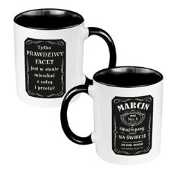 Kubek Jack Daniels- kubek 330 ml kolorowy z nadrukiem- śmieszny prezent z okazji Dnia Chłopaka.