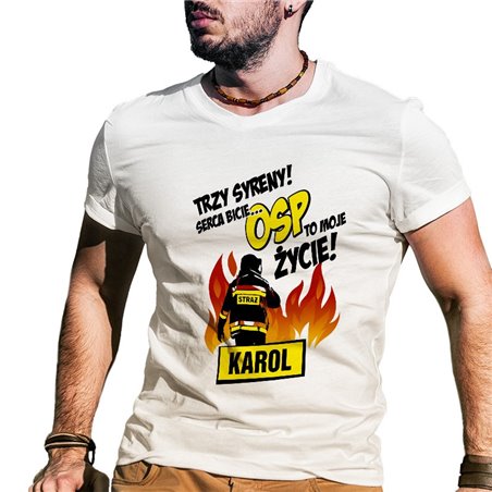 Koszulka z grafiką dla strażaka- unisex.