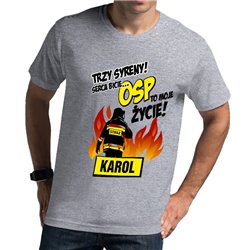 Koszulka z grafiką dla strażaka- męska unisex. 2