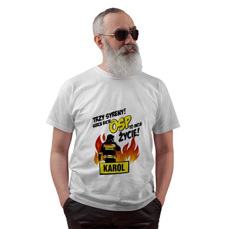 Koszulka z grafiką dla strażaka- unisex.