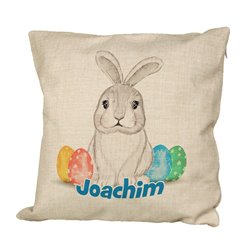 Poduszka lniana "Wielkanocny królik" - różne wzory.