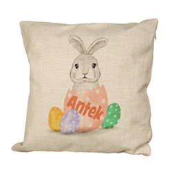 Poduszka lniana "Wielkanocny królik" - różne wzory. 2