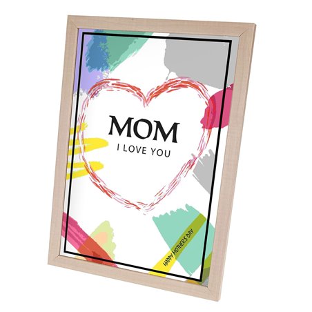 Plakat w ramie lub bez ramy - "Mom I love You"- świetny prezent z okazji Dnia Matki.