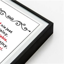 Plakat w ramie lub bez ramy - "Nikt nie jest tak genialny, jak ocenia siebie, ani tak beznadziejny, jak oceniają go inni. 2