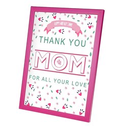 Plakat w ramie lub bez ramy - "Thank You Mom"- świetny prezent dla Mamy.