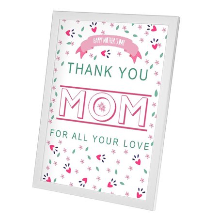 Plakat w ramie lub bez ramy - "Thank You Mom"- świetny prezent dla Mamy.