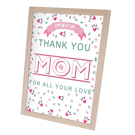 Plakat w ramie lub bez ramy - "Thank You Mom"- świetny prezent dla Mamy.