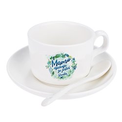 Filiżanka dla mamy- "Mamo dziękuję, że jesteś"- personalizacja.