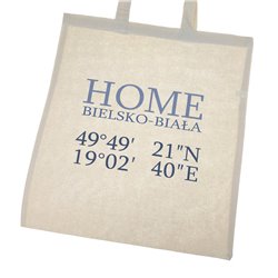 Torba ekologiczna bawełniana z długimi uszami z tekstem "Home Bielsko-Biała" 2