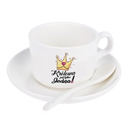 Filiżanka z tekstem "Królowa jest tylko jedna".