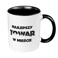 Kubek 330 ml kolorowy "Najlepszy towar w mieście".
