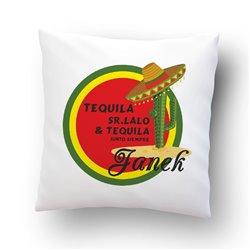 Poduszka "TEQUILA" z imieniem - poduszka na każdą okazję, rozm.  40 x 40cm, mikrofibra .