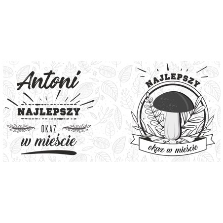 Matowy neonowy kubek  " Najlepszy grzybiarz w mieście" - super prezent.