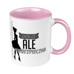 Kubek 330 ml kolorowy - "Mała, ale niebezpieczna"- fajny prezent dla Niej.