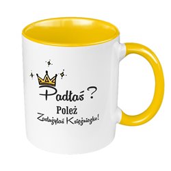 Kubek 330 ml kolorowy " Padłaś poleż zasłużyłaś  księżniczko".