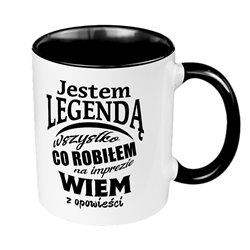 Kubek 330 ml kolorowy - "Jestem legendą"- super prezent dla imprezowicza.