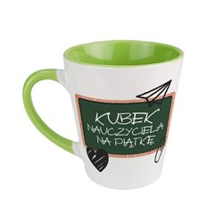 Kubek latte nauczyciela na piątkę - idealny na prezent dla nauczyciela.
