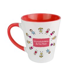 Kubek latte dla Pani od przedszkolaków - idealny na prezent dla nauczyciela wychowania przedszkolnego.