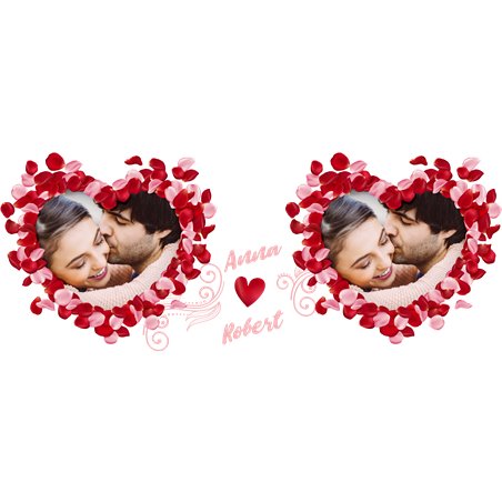 Kubek 330 ml kolorowy na Walentynki- ze zdjęciem oraz imionami zakochanych.