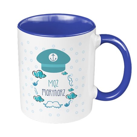 Kubek 330 ml kolorowy "Mąż marynarz".